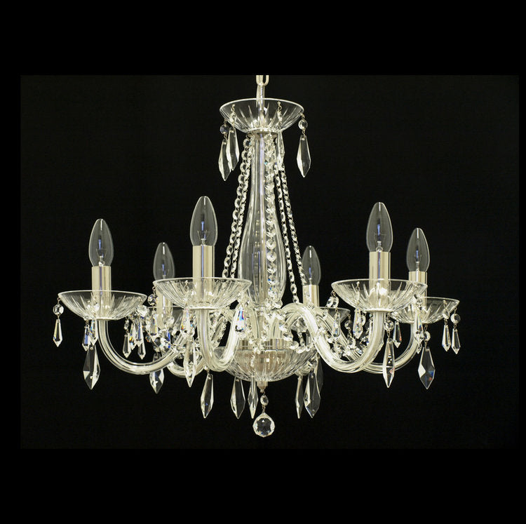 Sympathy 6-Light Crystal Chandelier (Alpha Gold/Silver) - Wranovsky - Luxury Lighting Boutique