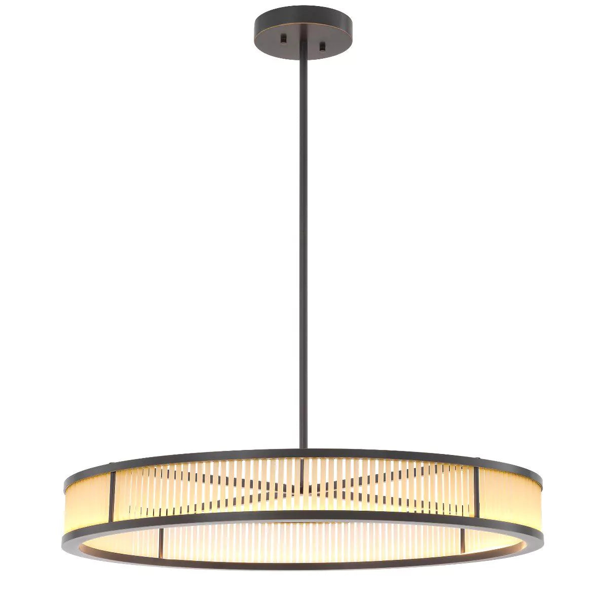 Thibaud L Chandelier (Bronze Highlight & Frosted Glass) - Eichholtz - Luxury Lighting Boutique