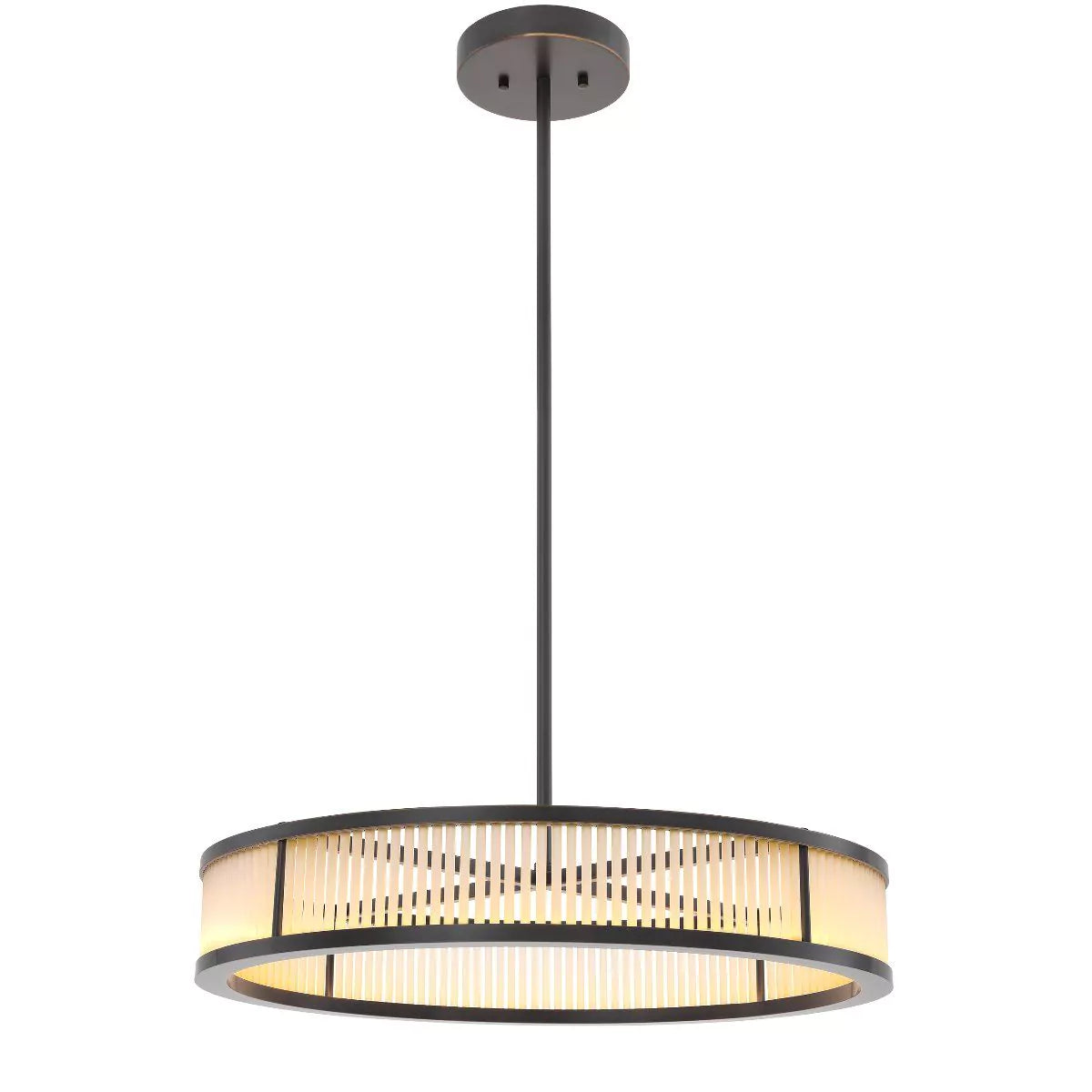 Thibaud S Modern Chandelier (Bronze Highlight & Frosted Glass) - Eichholtz - Luxury Lighting Boutique