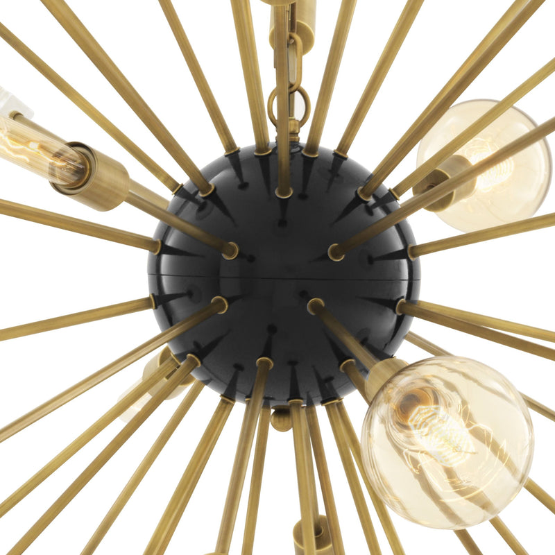 Tivoli Modern Brass Chandelier [S/L] - [Black/Brass] - Eichholtz - Luxury Lighting Boutique