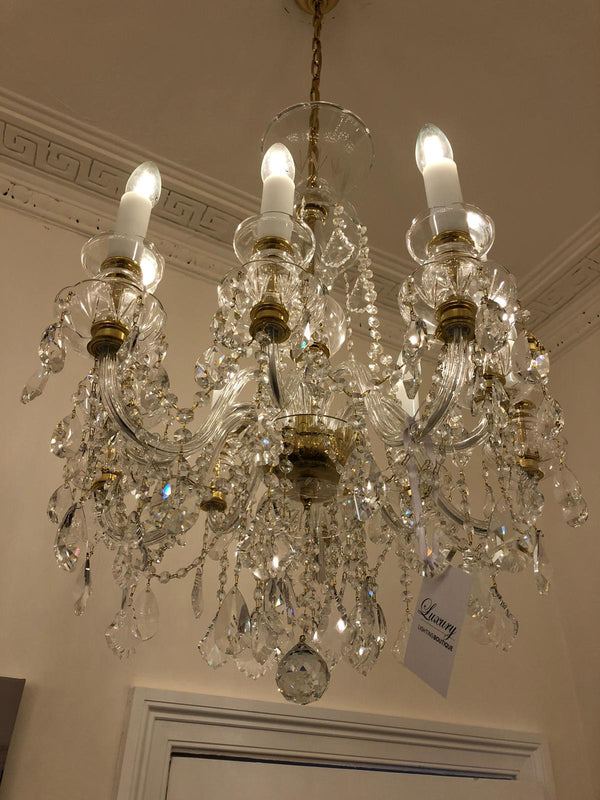 Traditional 10 Light Crystal Chandelier - Showroom Ex-Display - Luxury Lighting Boutique