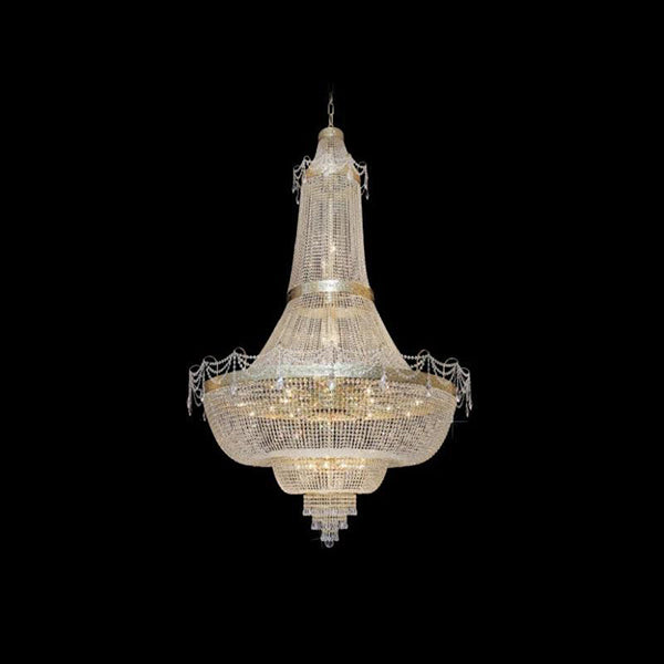 Traditional 48-Light Crystal Basket Chandelier - Glass LPS - Luxury Lighting Boutique