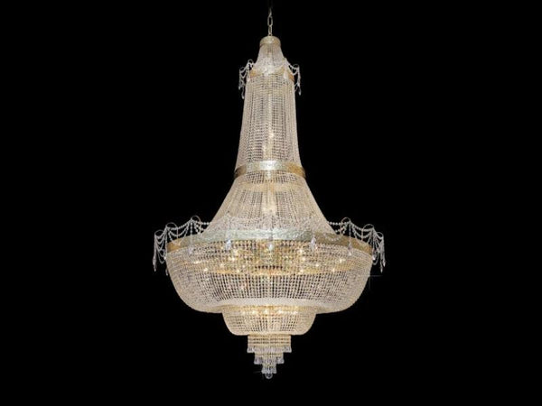 Traditional 48-Light Crystal Basket Chandelier - Glass LPS - Luxury Lighting Boutique
