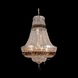 Traditional 9-Light Crystal Basket Chandelier - Glass LPS - Luxury Lighting Boutique