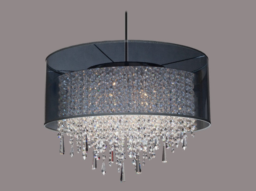 Transparent Crystal Drum Shade - Glass LPS - Luxury Lighting Boutique