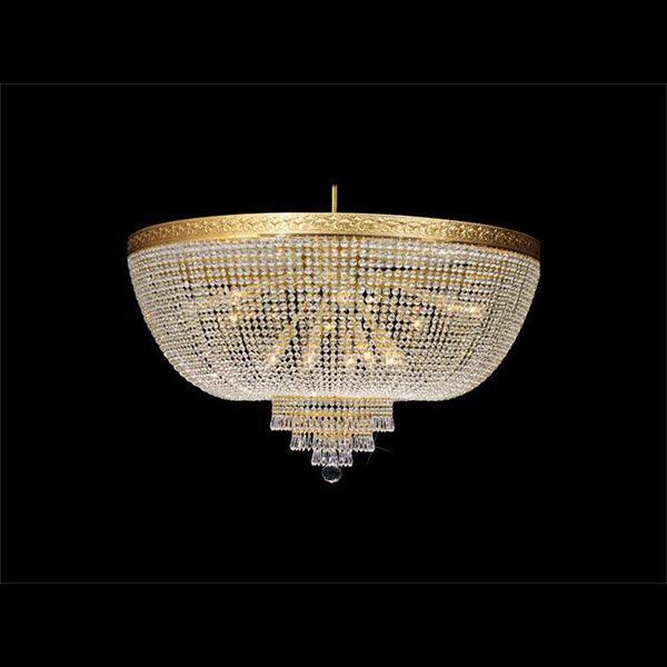 Triangolo 16-Light Flush Mount Basket Chandelier - Glass LPS - Luxury Lighting Boutique