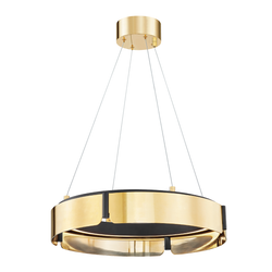 Tribeca Modern Brass Chandelier - 2922-AGB/BK-CE - Hudson Valley - Luxury Lighting Boutique