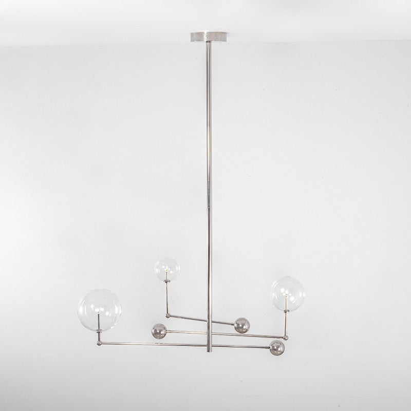 Universe 3-Light Modern Brass Chandelier - Schwung - Luxury Lighting Boutique