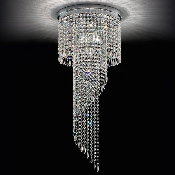 VE840/PL66 6-Light Flush Mount Modern Glass Chandelier - Masiero - Luxury Lighting Boutique