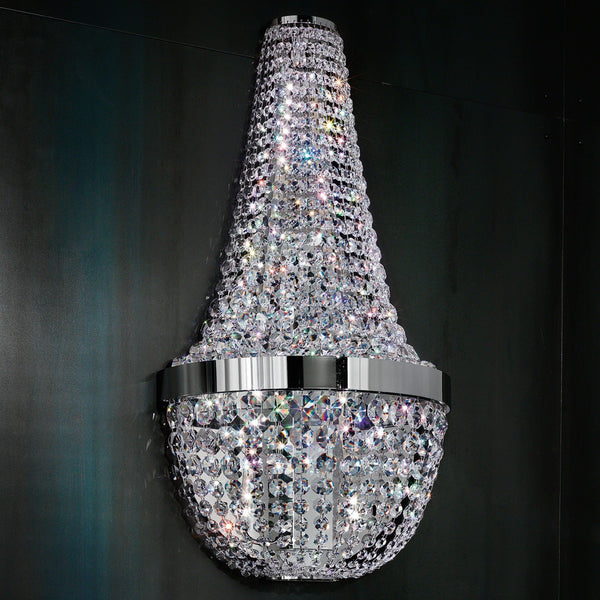 VE864 Crystal Basket Wall Light - Masiero - Luxury Lighting Boutique