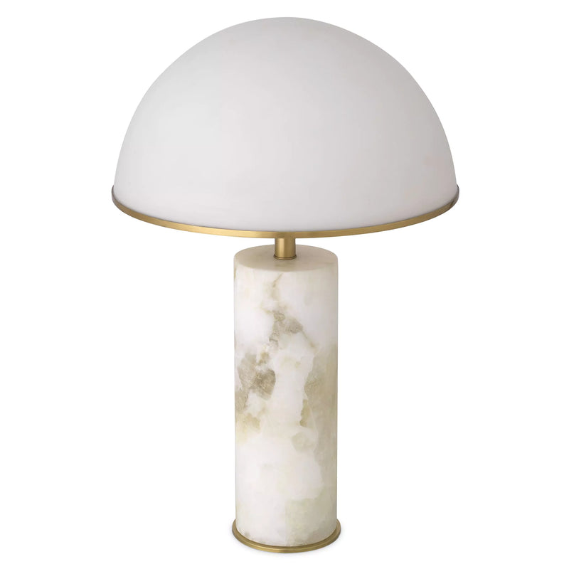 Vaneta Table Lamp - (Antique brass finish | alabaster | white glass) - Eichholtz - Luxury Lighting Boutique