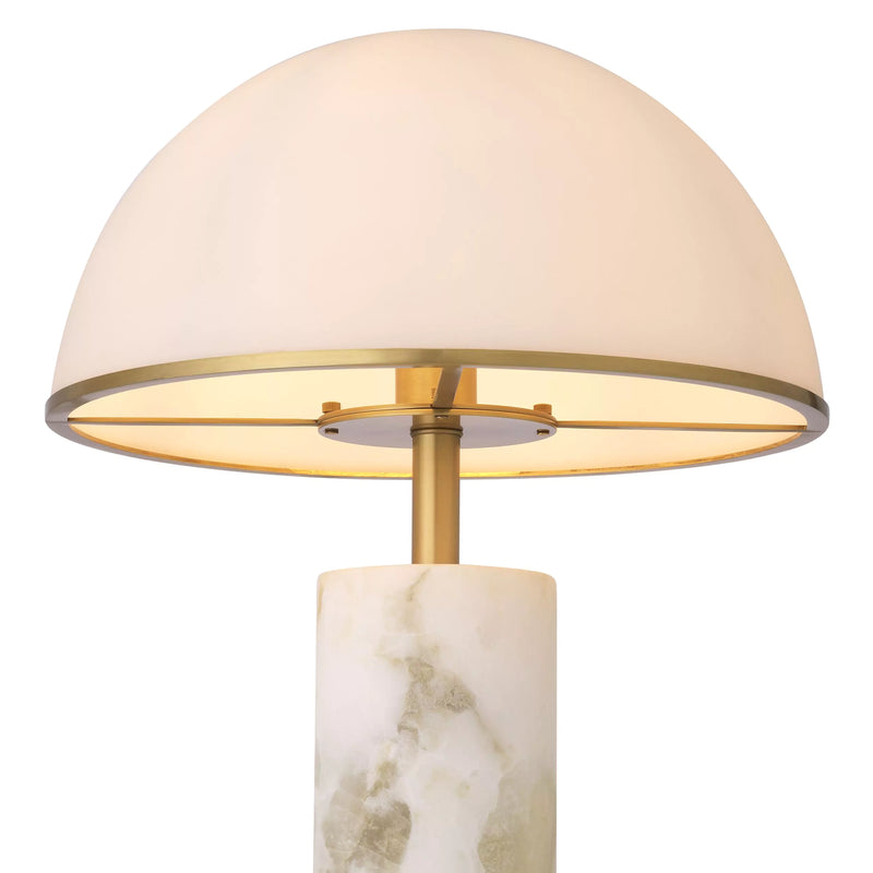 Vaneta Table Lamp - (Antique brass finish | alabaster | white glass) - Eichholtz - Luxury Lighting Boutique