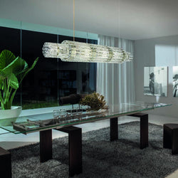 Vegas BIL 90/140/180 | LED Glass Modern Chandelier - Masiero - Luxury Lighting Boutique