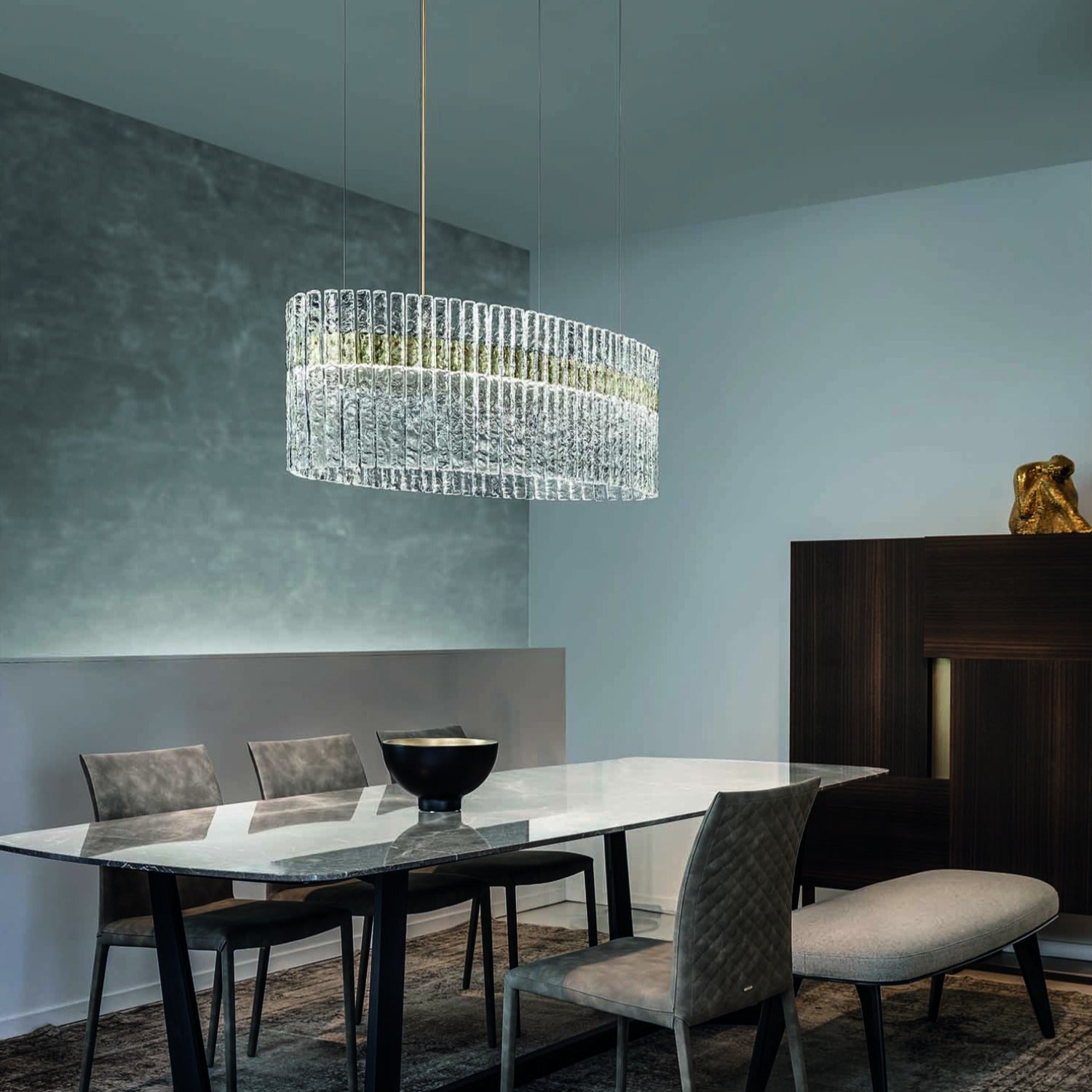 Vegas S OV 85/120/160 | LED Modern Chandelier - Masiero - Luxury Lighting Boutique