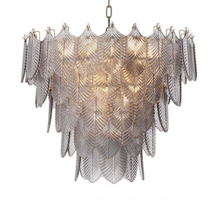 Verbier Modern Glass Chandelier [S/L] - [Brass] - Eichholtz - Luxury Lighting Boutique