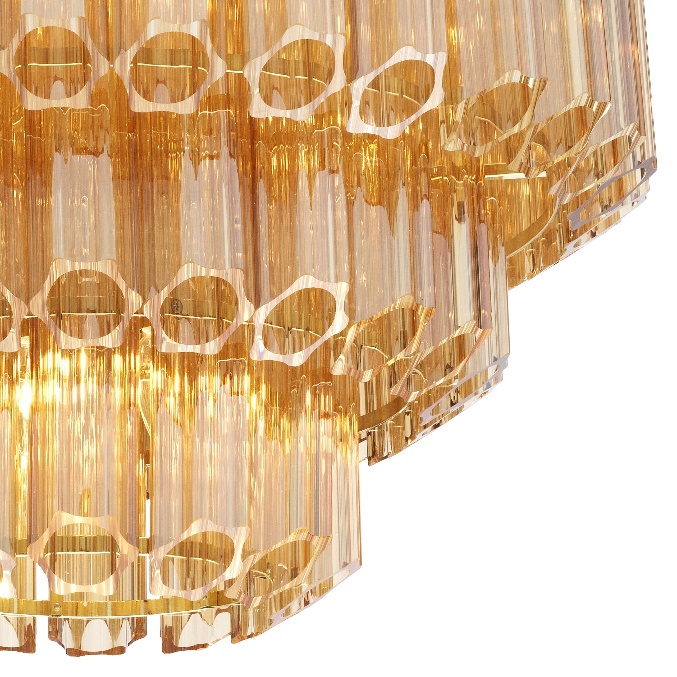 Vittoria S Modern Glass Chandelier - [Gold] - Eichholtz - Luxury Lighting Boutique