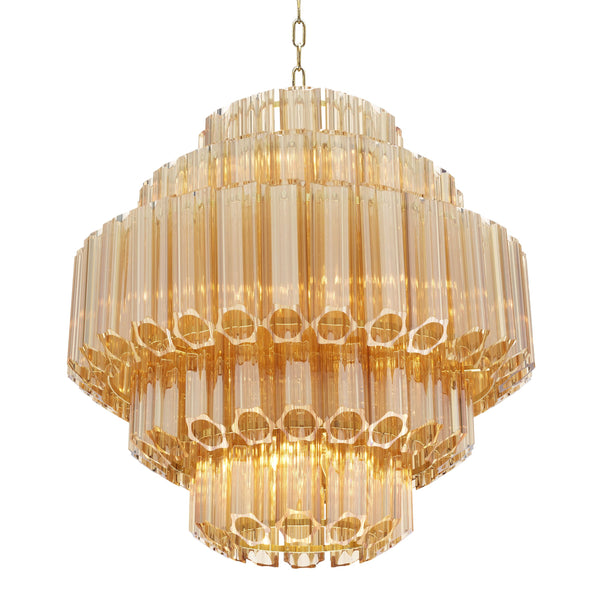 Vittoria S Modern Glass Chandelier - [Gold] - Eichholtz - Luxury Lighting Boutique