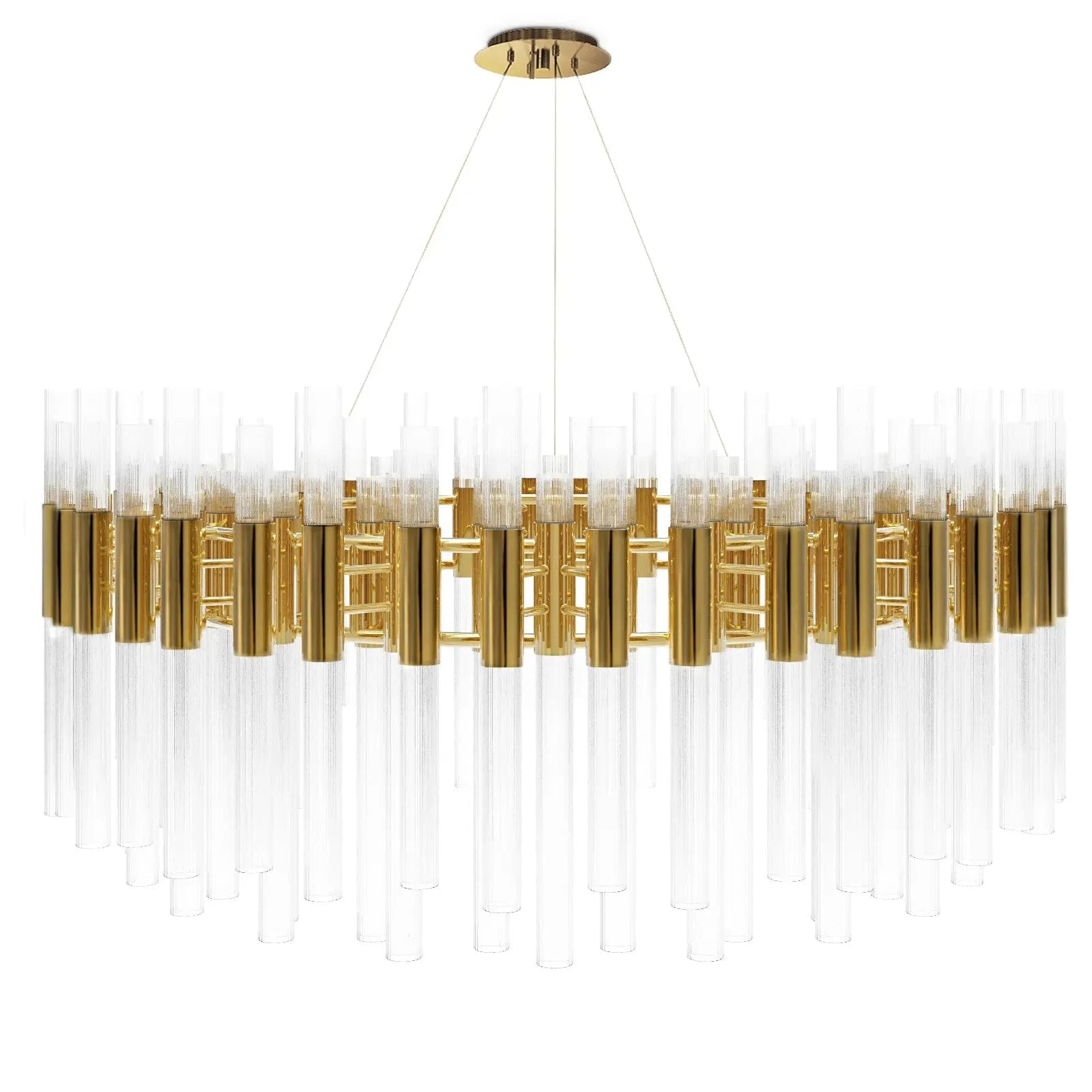 Waterfall Round Suspension Modern Chandelier - Luxxu - Luxury Lighting Boutique