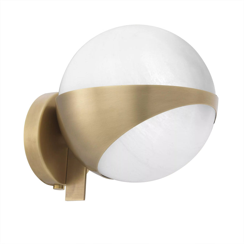 Wilson Wall Lamp - (Antique brass finish White glass) - Eichholtz - Luxury Lighting Boutique
