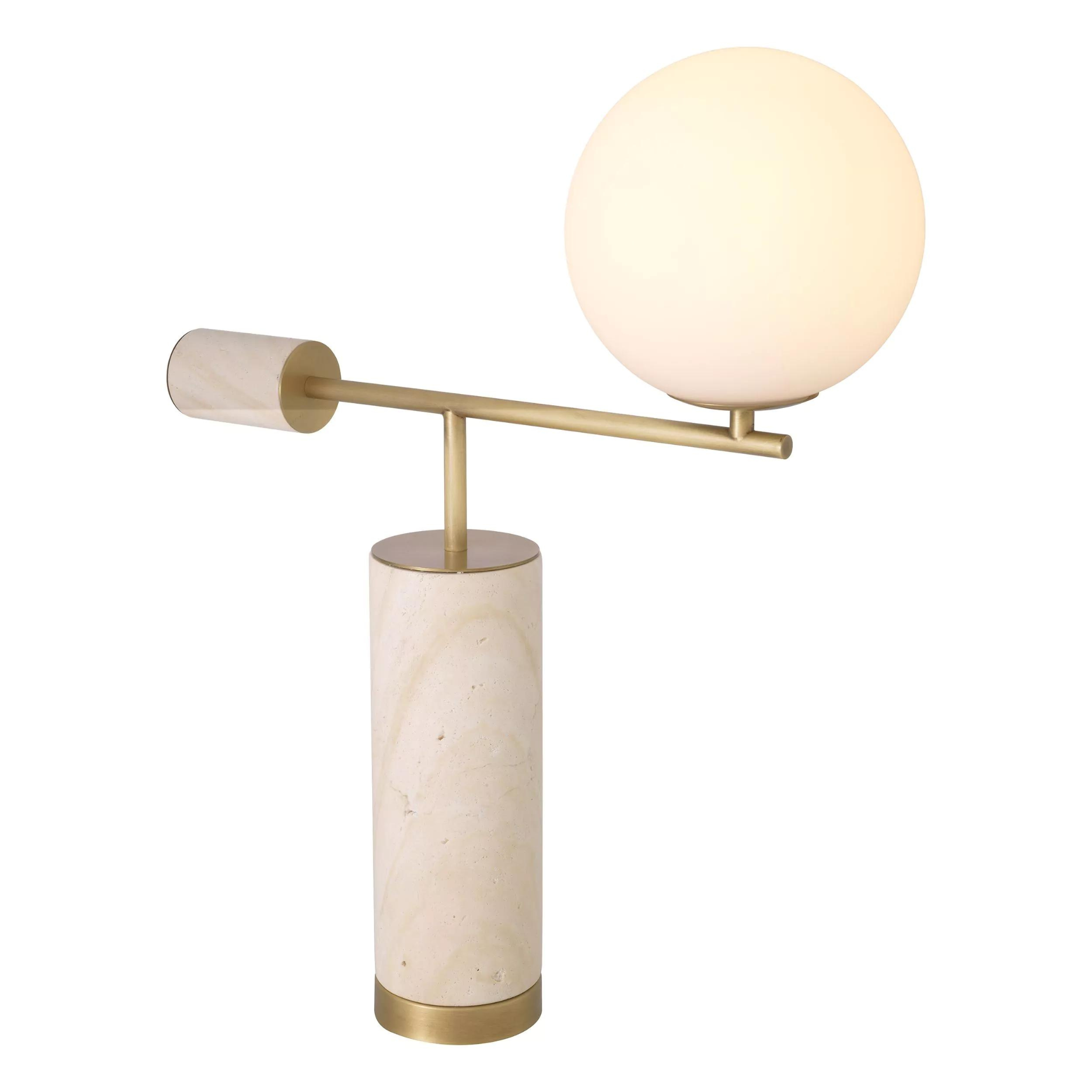 Xperiance (Black/Grey/Travertine Marble) Table Lamp - Eichholtz - Luxury Lighting Boutique