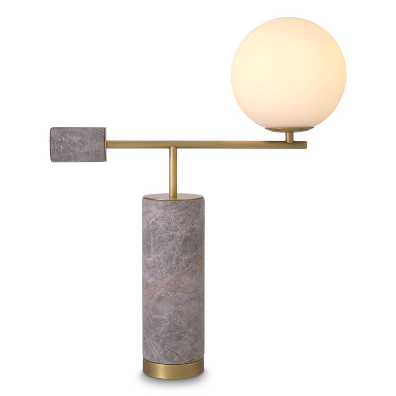 Xperiance (Black/Grey/Travertine Marble) Table Lamp - Eichholtz - Luxury Lighting Boutique