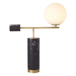 Xperiance (Black/Grey/Travertine Marble) Table Lamp - Eichholtz - Luxury Lighting Boutique