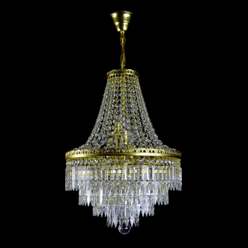 York 9 Crystal Glass Chandelier - Wranovsky - Luxury Lighting Boutique