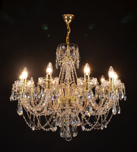 Zenith 10 Crystal Glass Chandelier (Alpha Gold/Silver)- Wranovsky - Luxury Lighting Boutique