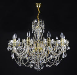 Zenith 10 Crystal Glass Chandelier (Alpha Gold/Silver)- Wranovsky - Luxury Lighting Boutique