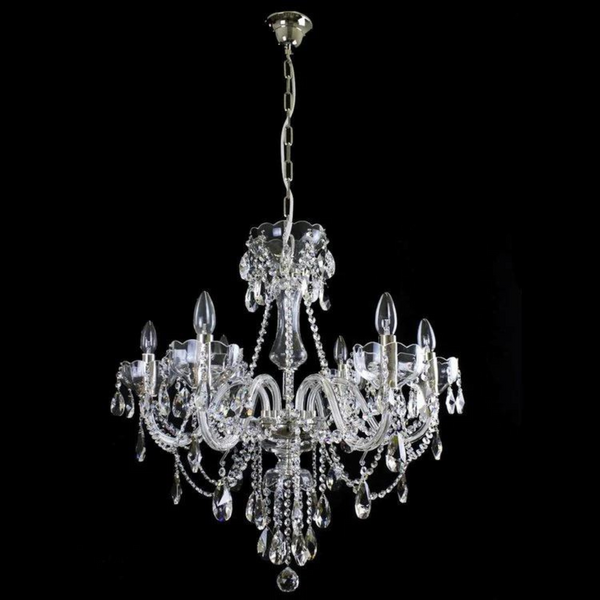 Zenith 6 Crystal Glass Chandelier (Opt Color)- Wranovsky - Luxury Lighting Boutique