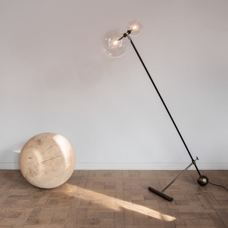 Zosia Brass Floor Lamp - Schwung - Luxury Lighting Boutique