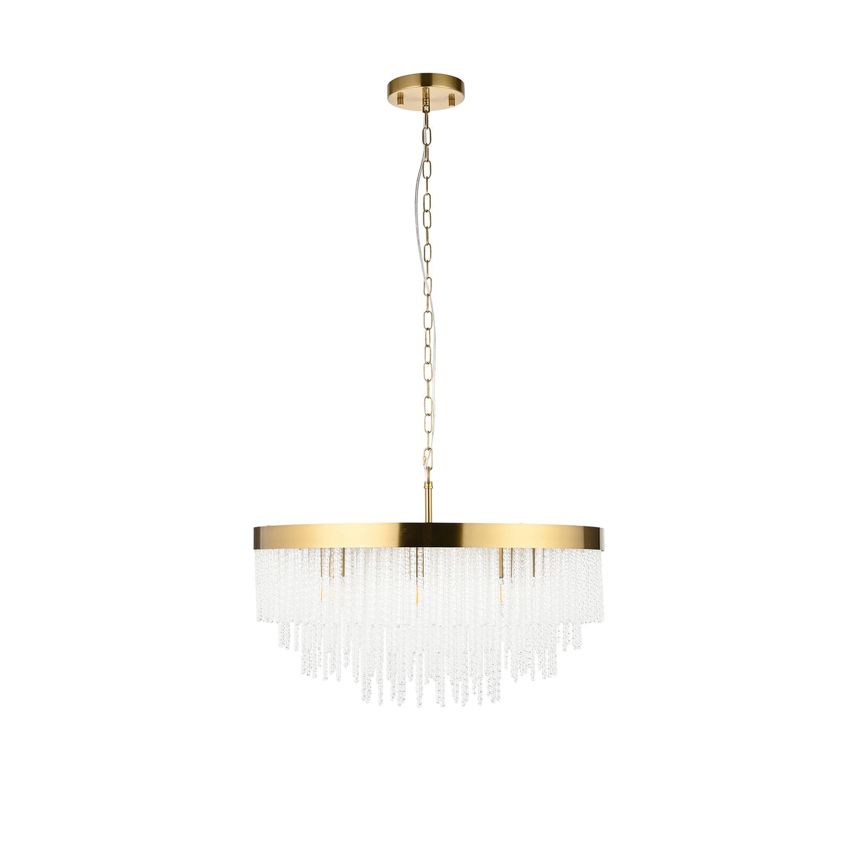 Anistoria Grand Pendant showcasing its height-adjustable chain and clear cable