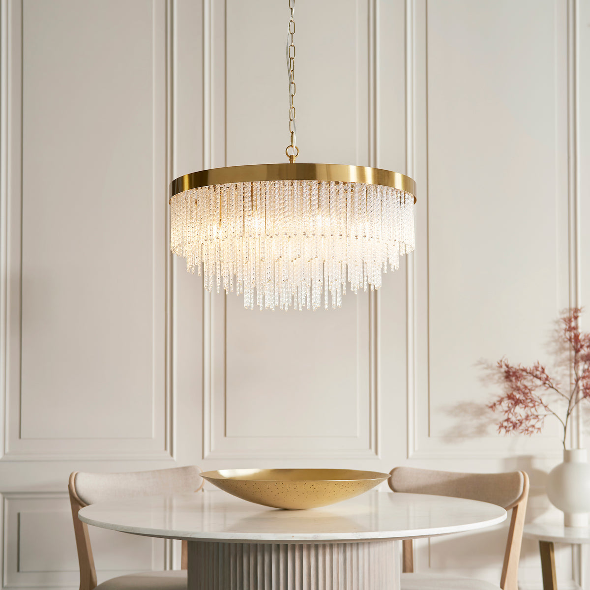 Anistoria Grand Pendant showcasing its impressive nine-light cascading arrangement