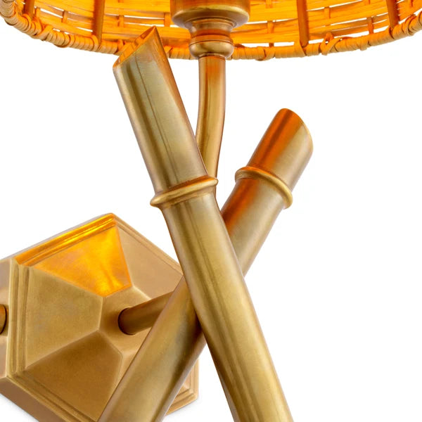 Aveline Wall Lamp showcasing elegant crossed stems inspired by natural bamboo forms