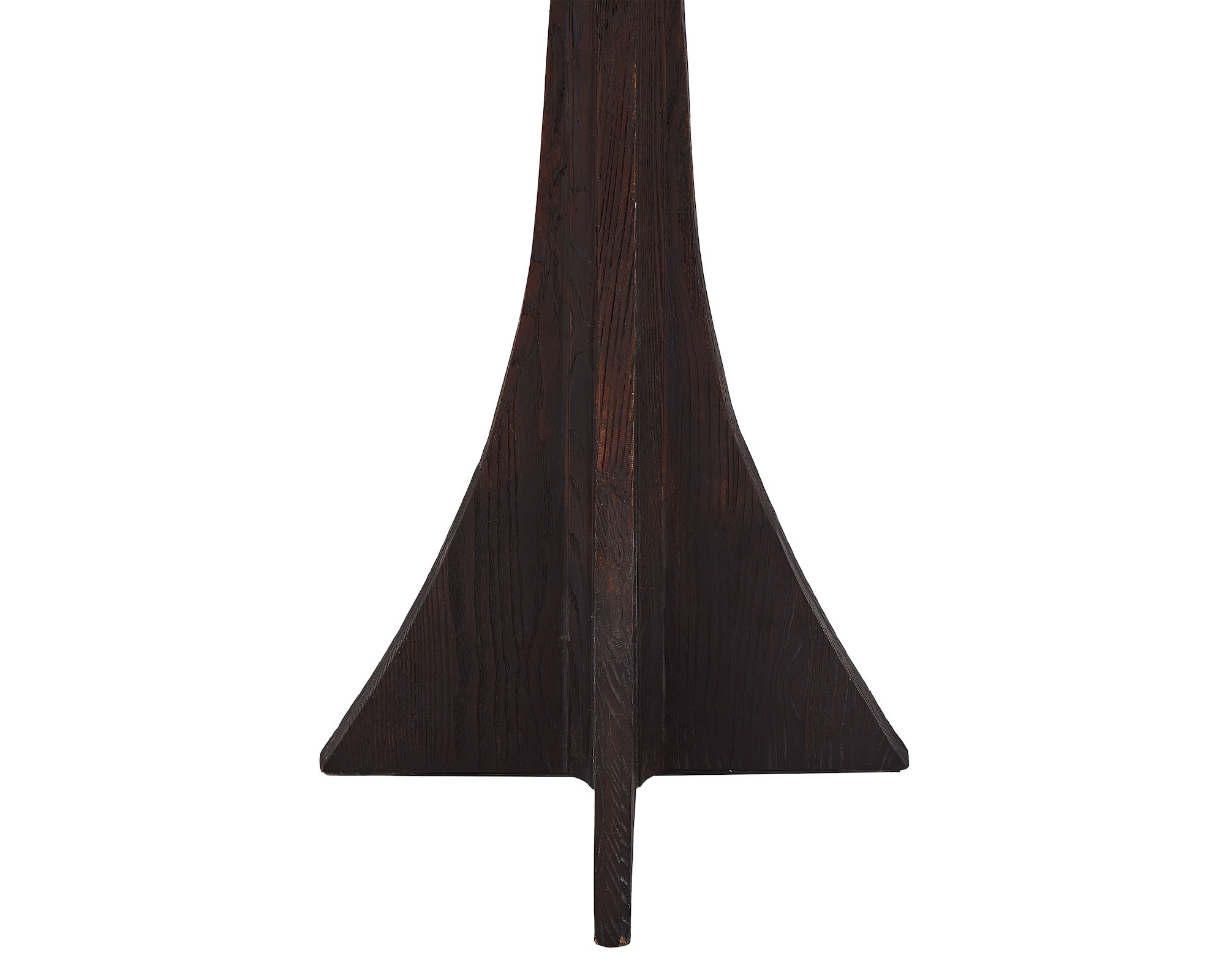 Axel Floor Lamp by Liang & Eimil featuring a classic brown ash wood base and white linen shade