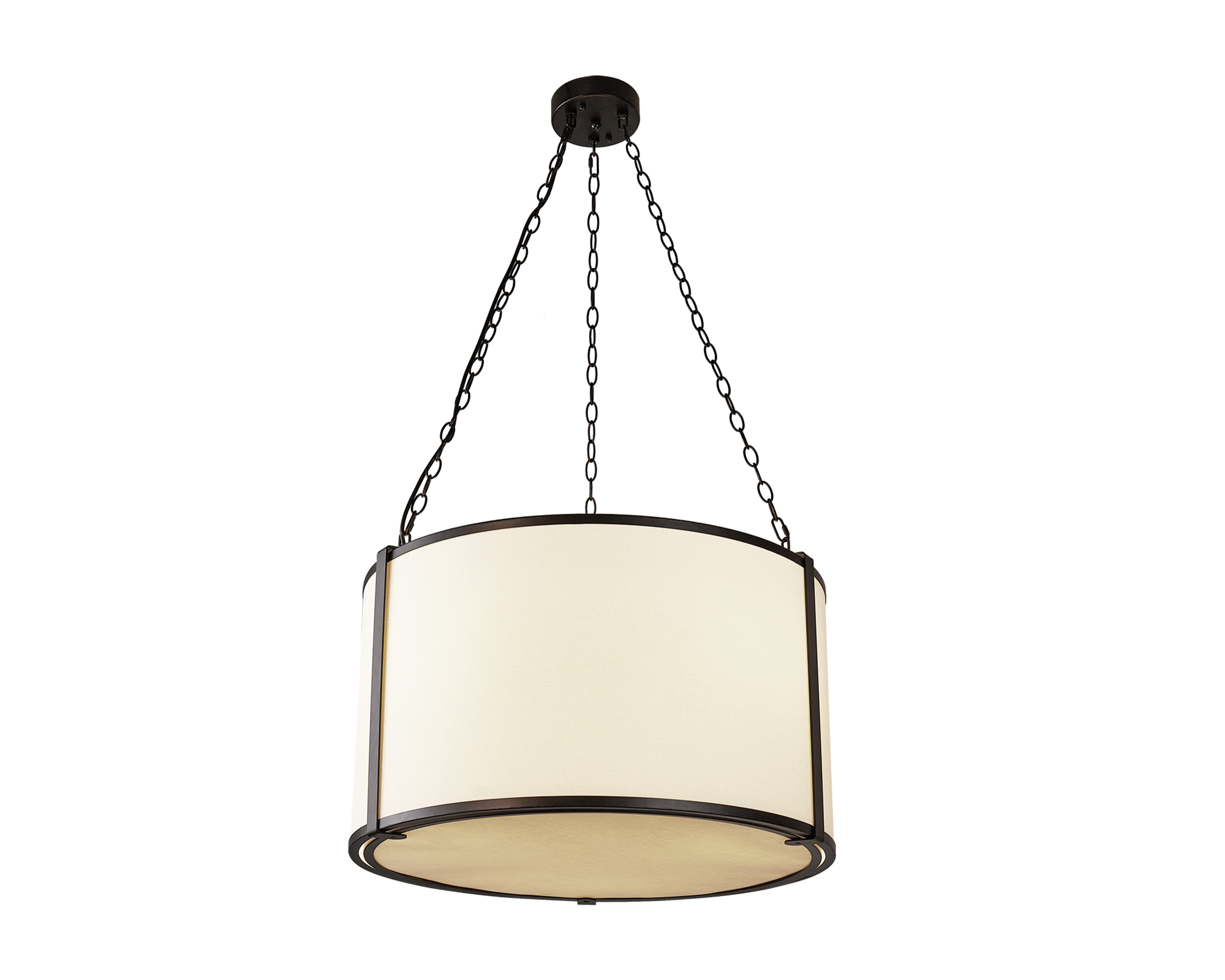 Baltimore Pendant Lamp - Liang & Eimil featuring an off-white linen shade and matt black finish.