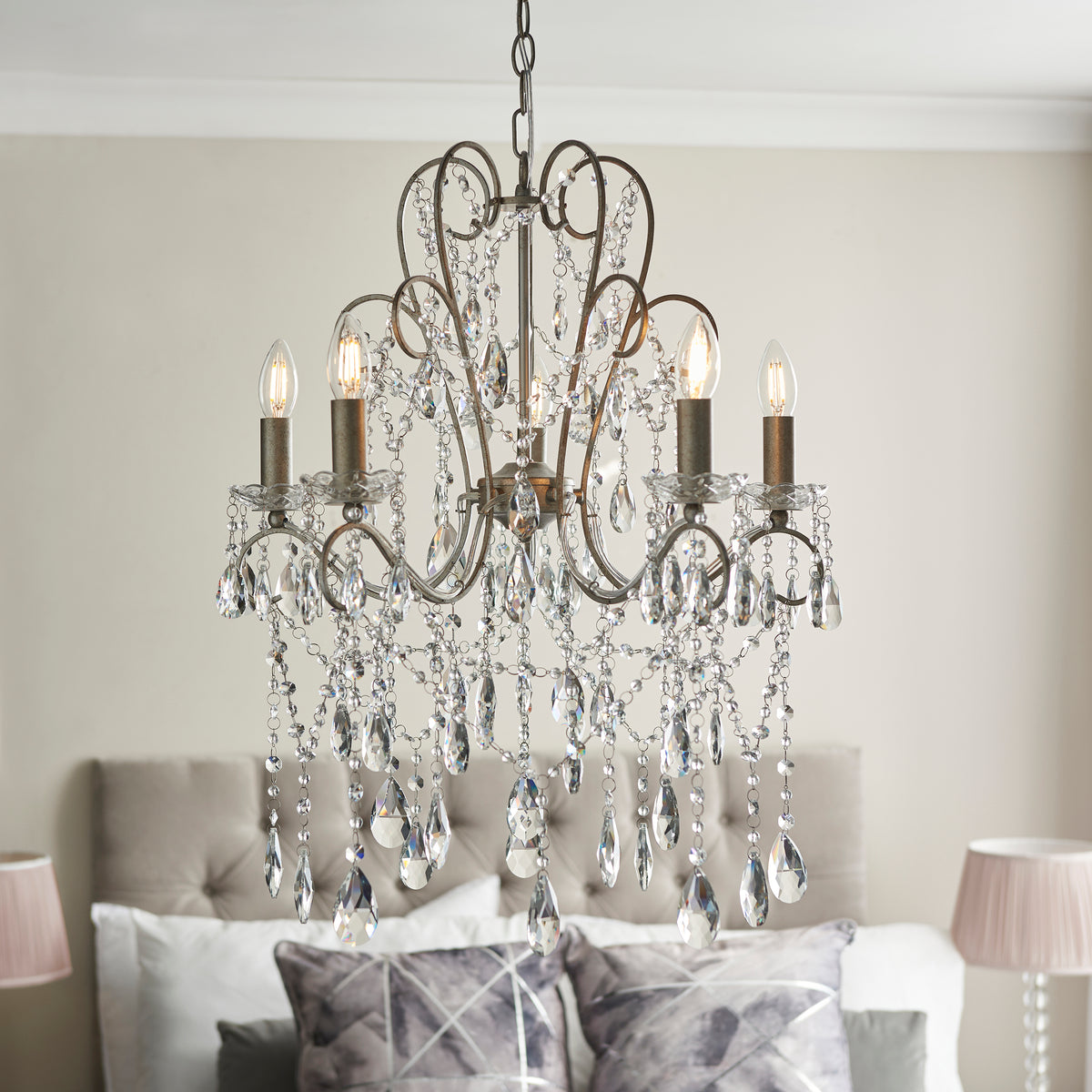 Berkley 5Lt Pendant – Endon - Luxury Lighting BoutiqueChandelierSignature
