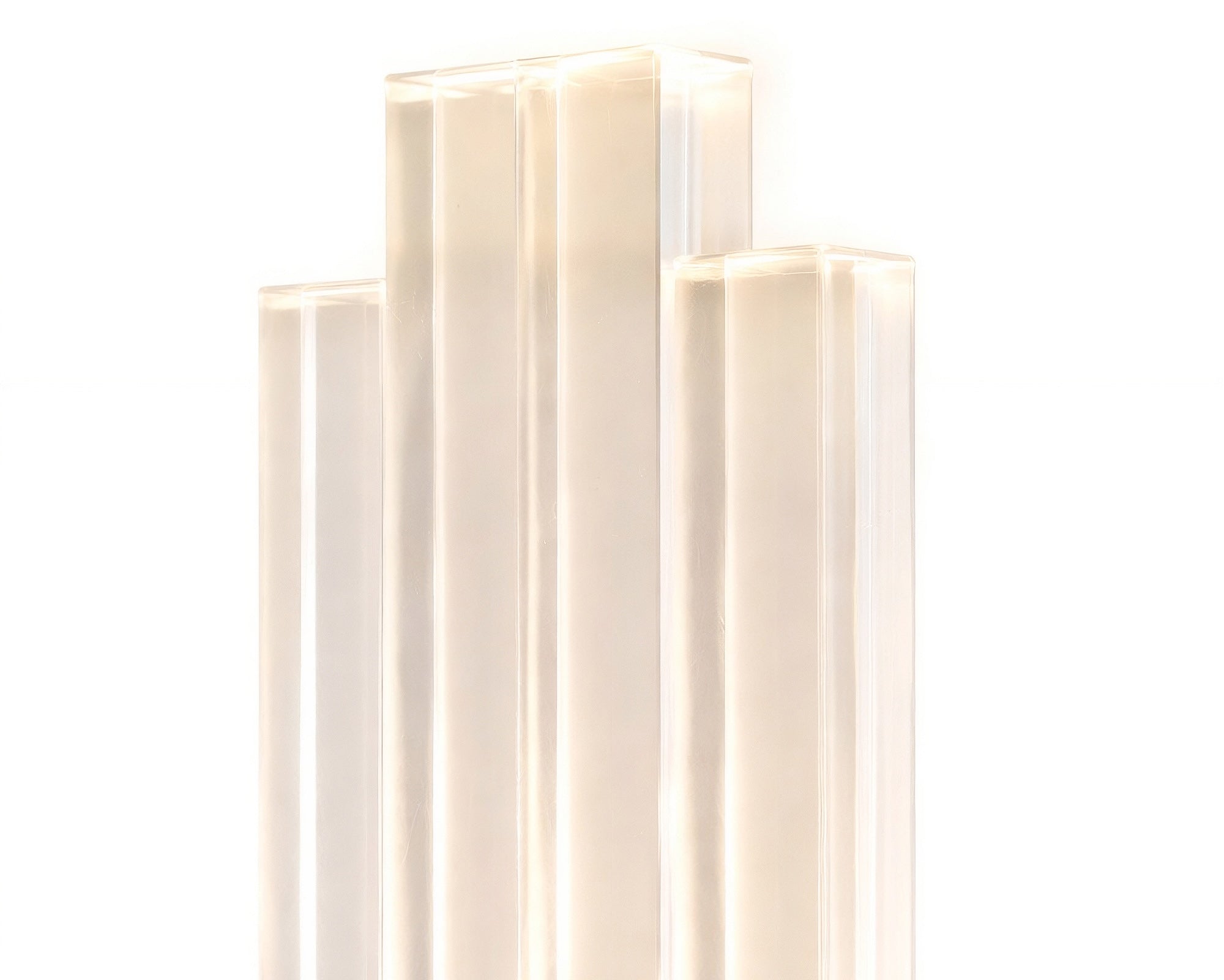 Bravura IP44 Wall Light by Liang & Eimil with transparent acrylic layers and brushed brass finish