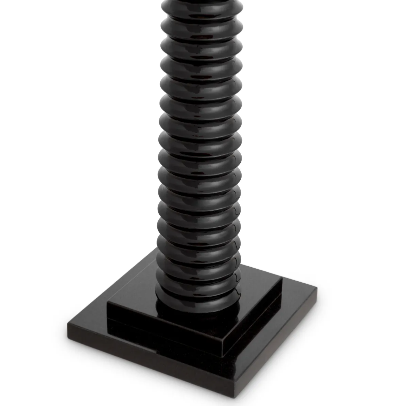 Luxurious black granite base detailing of the Eichholtz Callao Floor Lamp