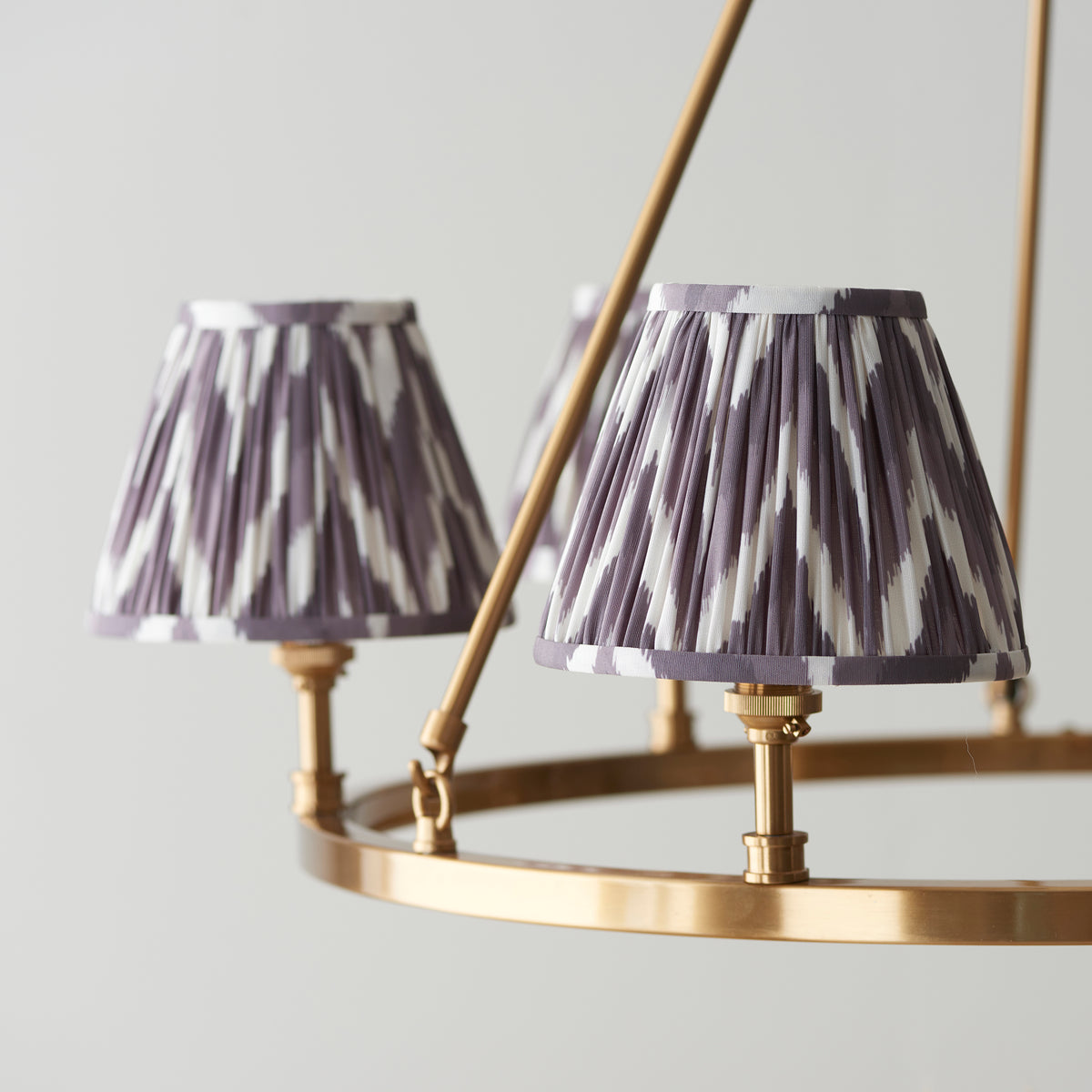 Chester & Zigzag Pendant showcasing its classic six-light hoop arrangement