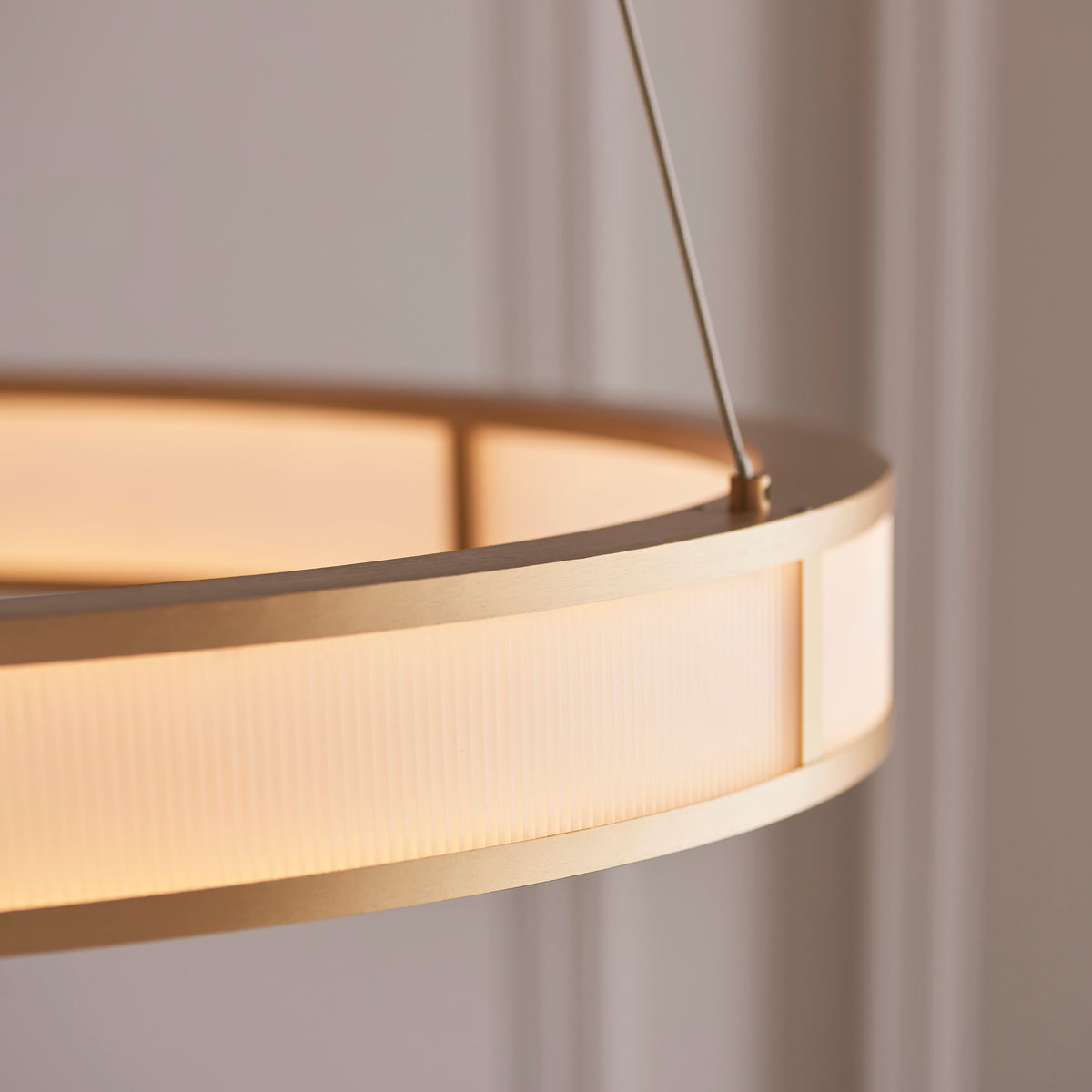 Classic Ribbed Hoop Pendant – Endon - Luxury Lighting BoutiquePendant LampLuxury Lighting Boutique