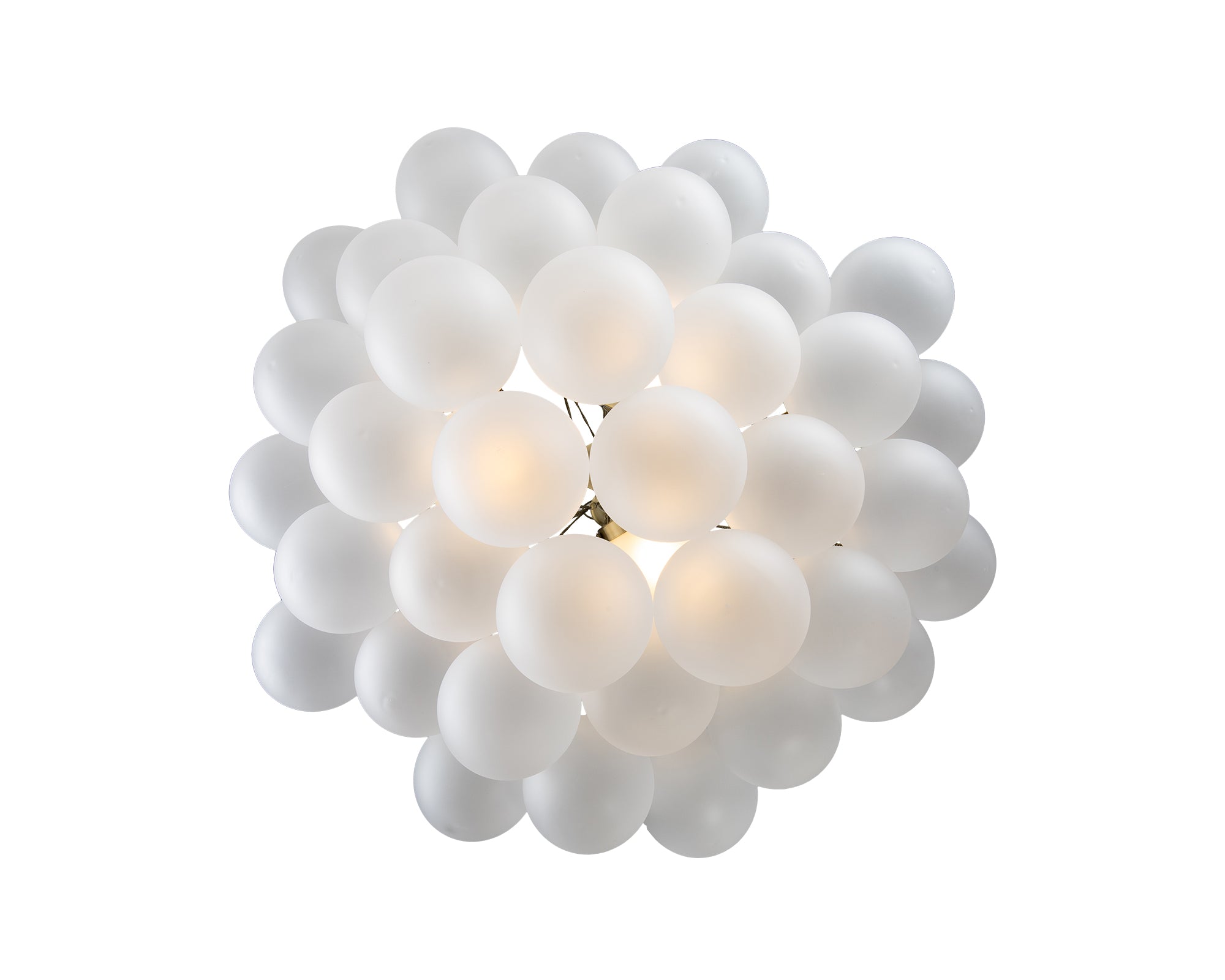 Cloud Pendant Lamp - Liang & Eimil features frosted glass shades and antique brass chains for a soft, ethereal statement lighting design.