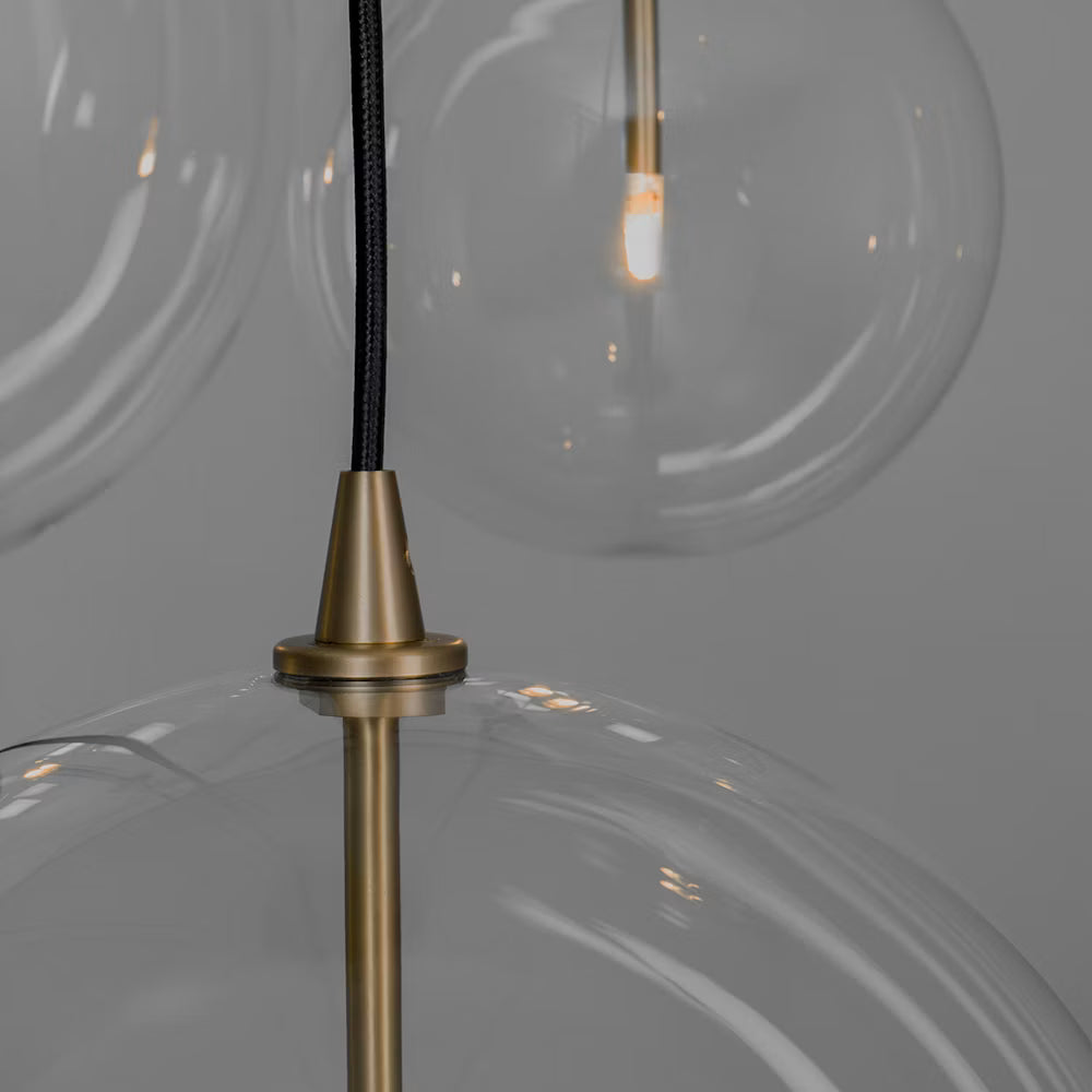 Schwung Cluster 5 Mix Chandelier in Black Gunmetal