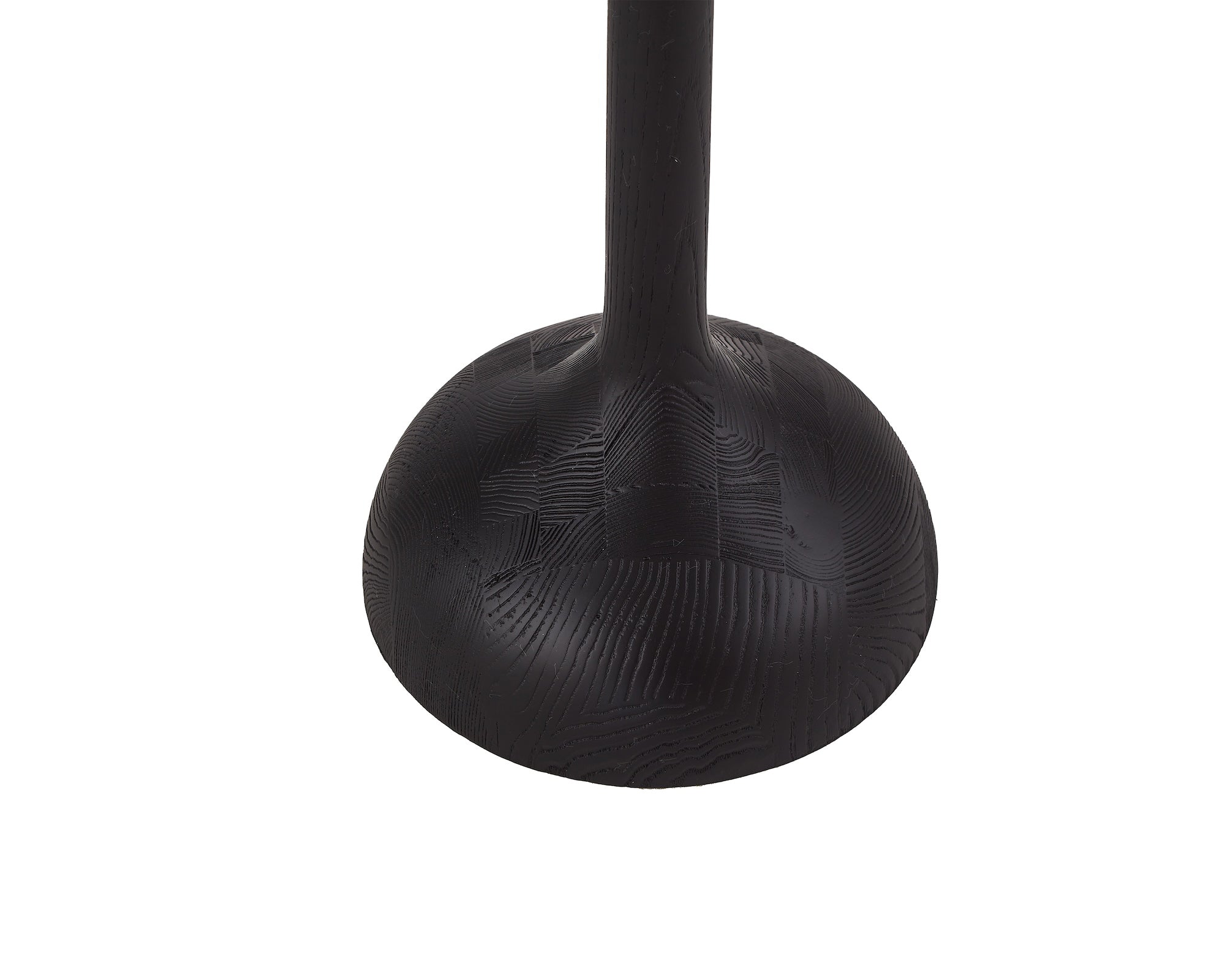 Conti Floor Lamp by Liang & Eimil featuring a black brushed ash base and white linen shade