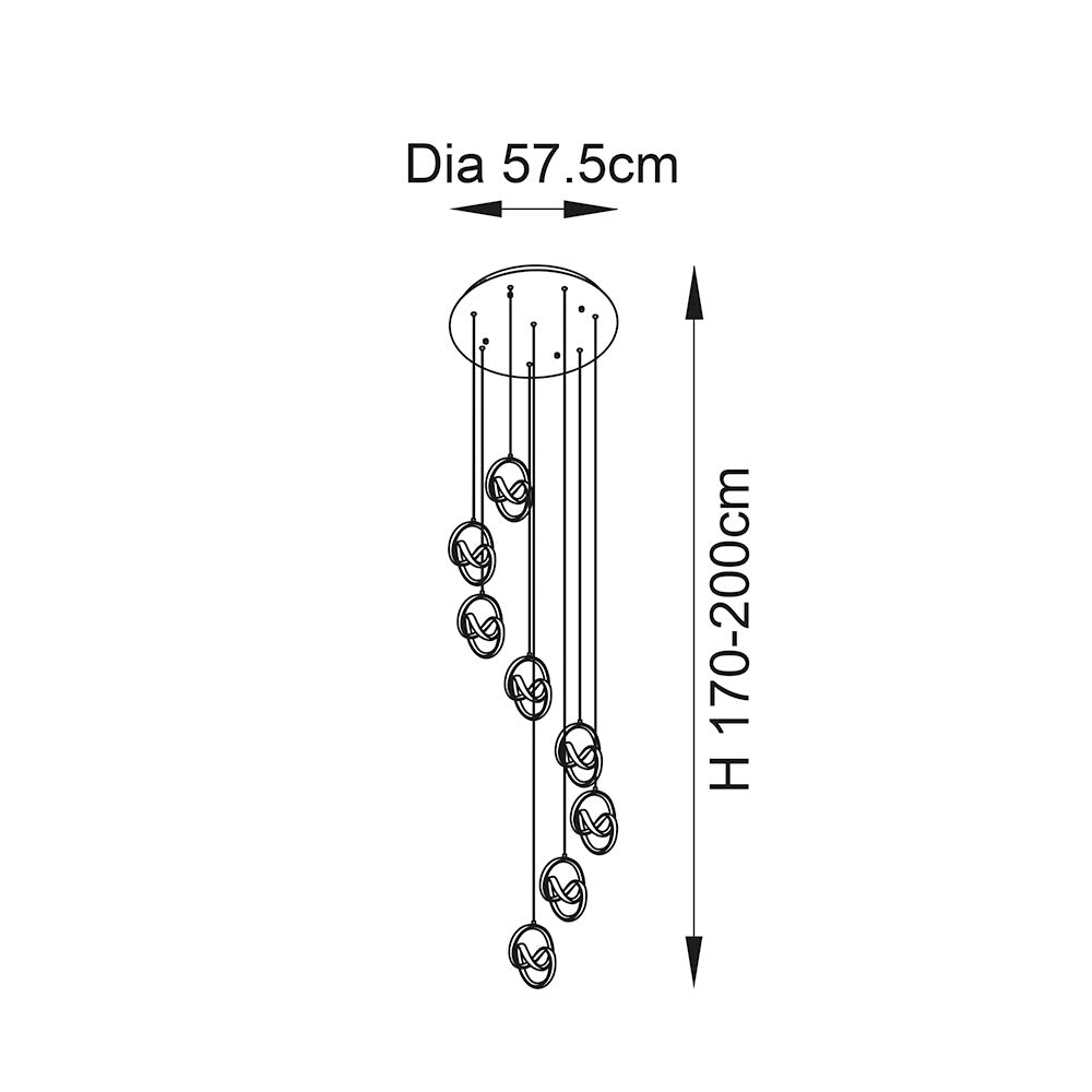 Cosma 8Lt Pendant – Endon - Luxury Lighting BoutiquePendant LampSignature
