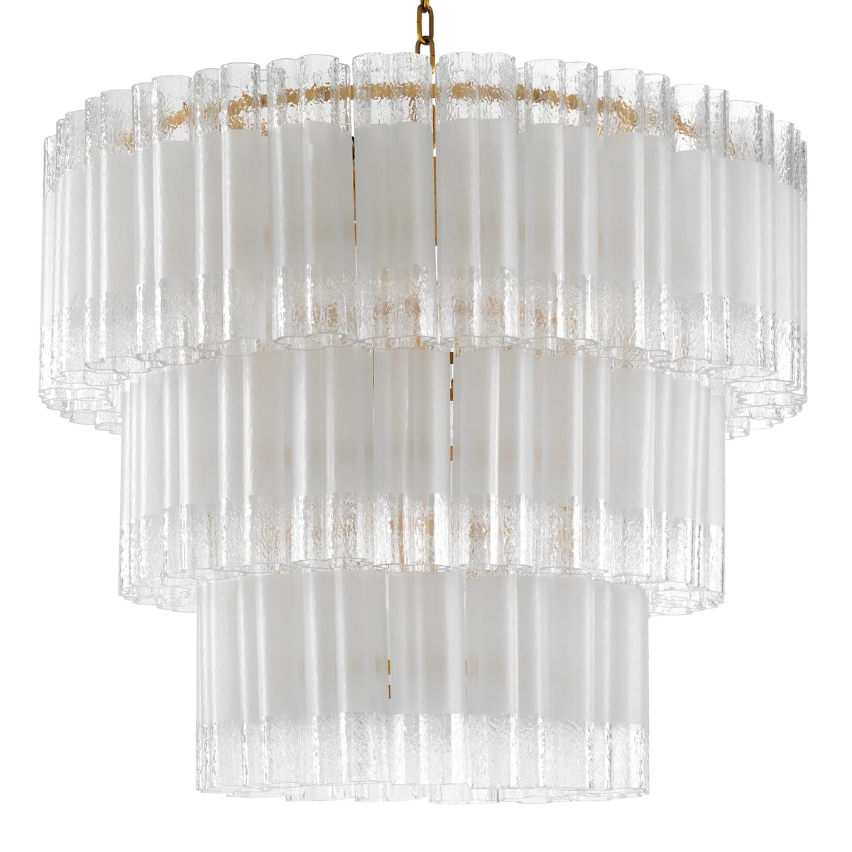 Side perspective highlighting the sophisticated proportions of the Denton S Chandelier