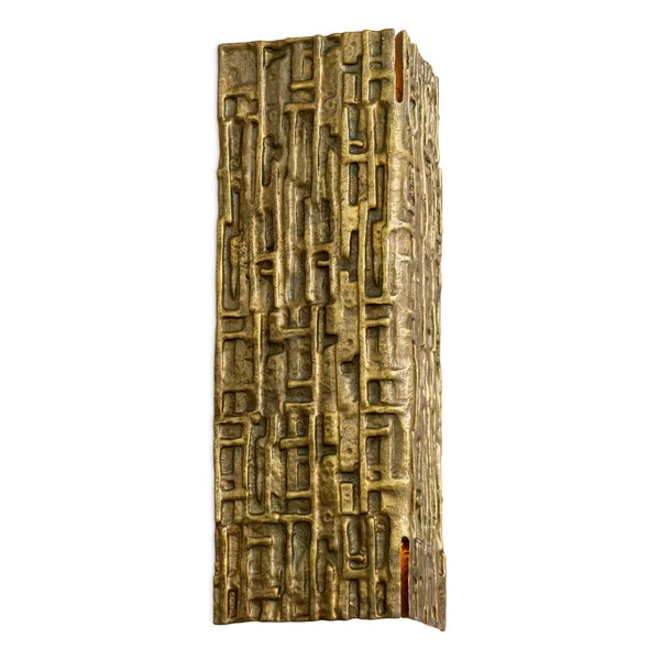 Refined vintage brass detailing across the sculptural Esmond Wall Lamp