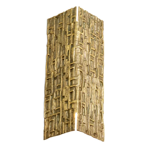 Esmond Wall Lamp creating an elegant interplay of light and shadow across its textured surface