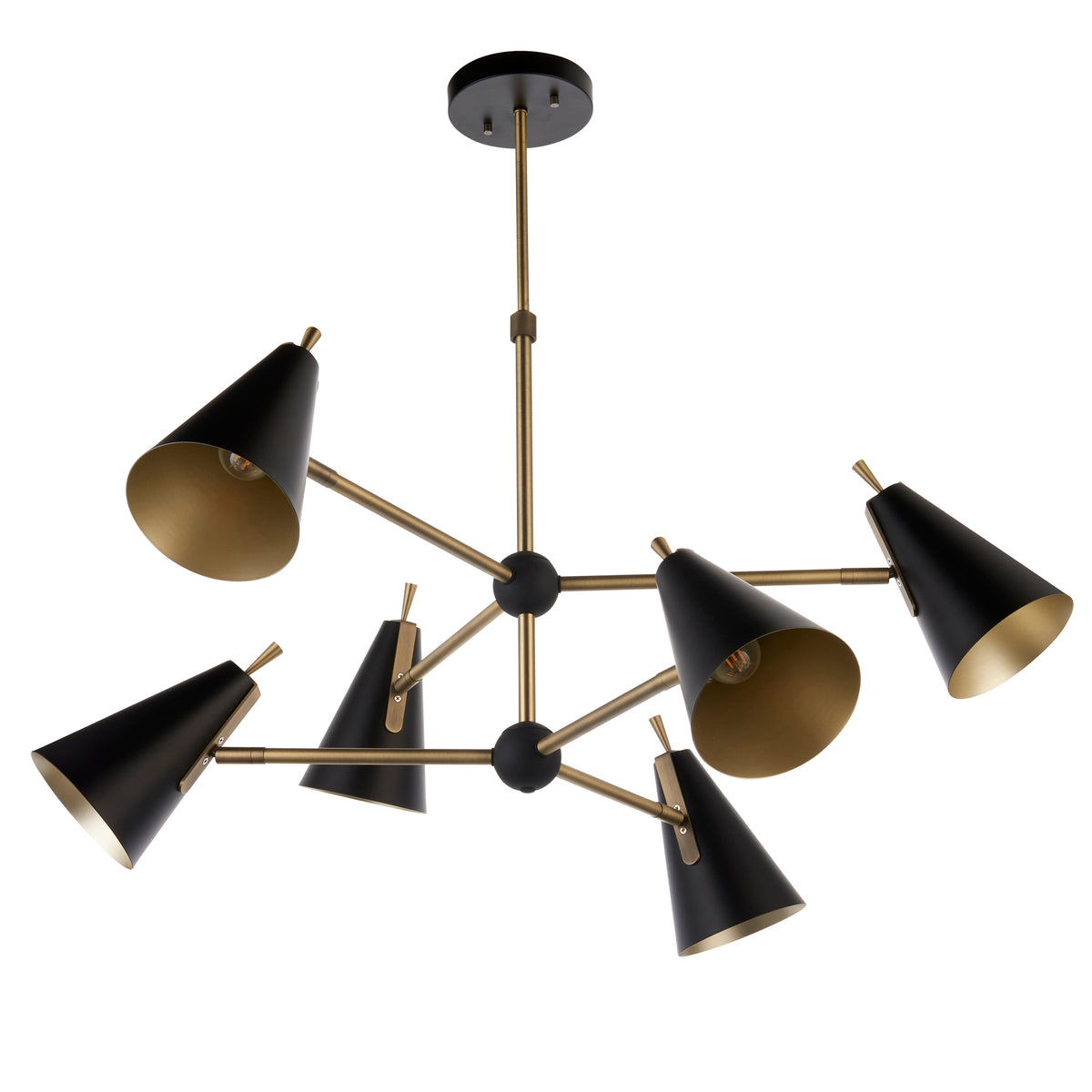 Everett 6Lt Pendant – Black – Endon - Luxury Lighting BoutiquePendant LampSignature