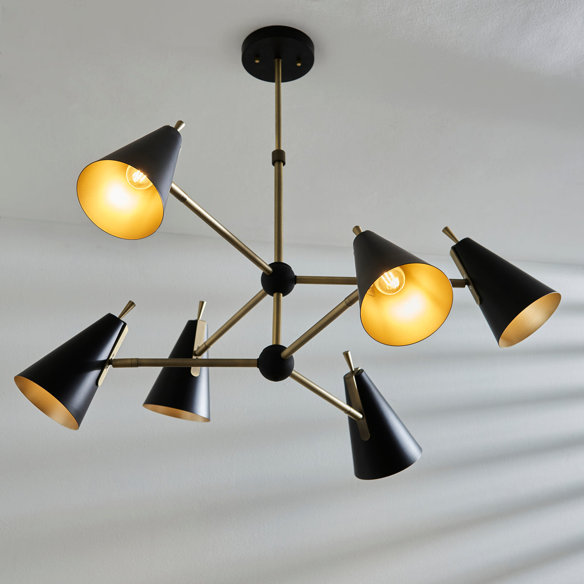 Everett 6Lt Pendant – Black – Endon - Luxury Lighting BoutiquePendant LampSignature